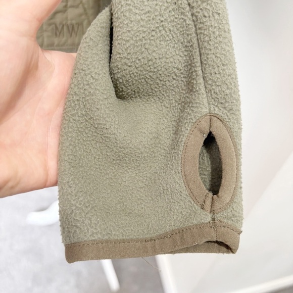 Madewell MWL Betterfleece Zip Quilted-Pocket Jacket Size Medium Pressed Sage - Picture 9 of 16